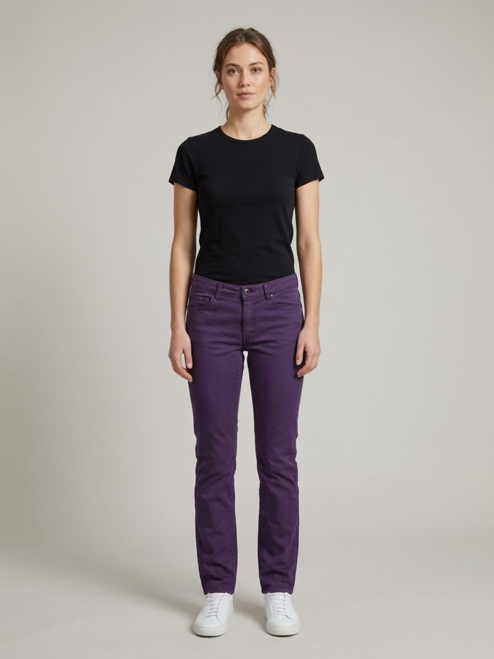 Vintage Katharine Hamnett Denim Straight Leg Pants Italian Designer High Waist